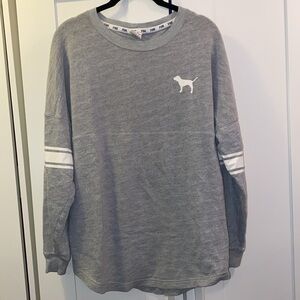 Love Pink Grey Long Sleeve Shirt Size XS